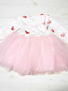 Mila & Rose Toddler Girls Valentine's Wishes Long-Sleeve Tutu Dress Size 24 M